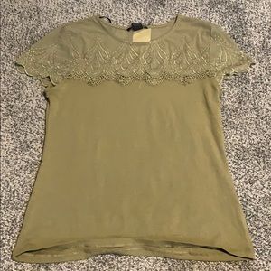 Dark green lace top